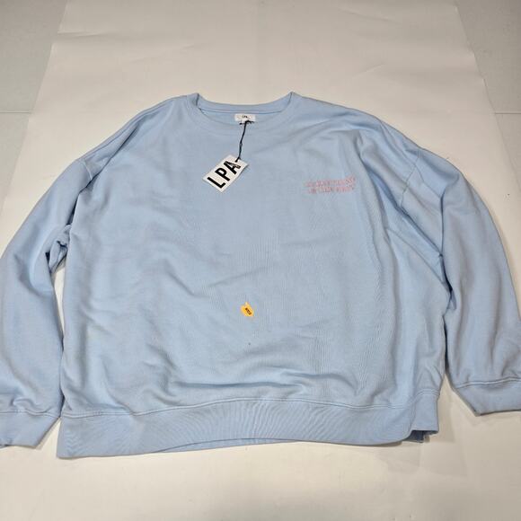 LPA Everything Is The Best Sweatshirt in Cloud Blue XL - Picture 2 of 14